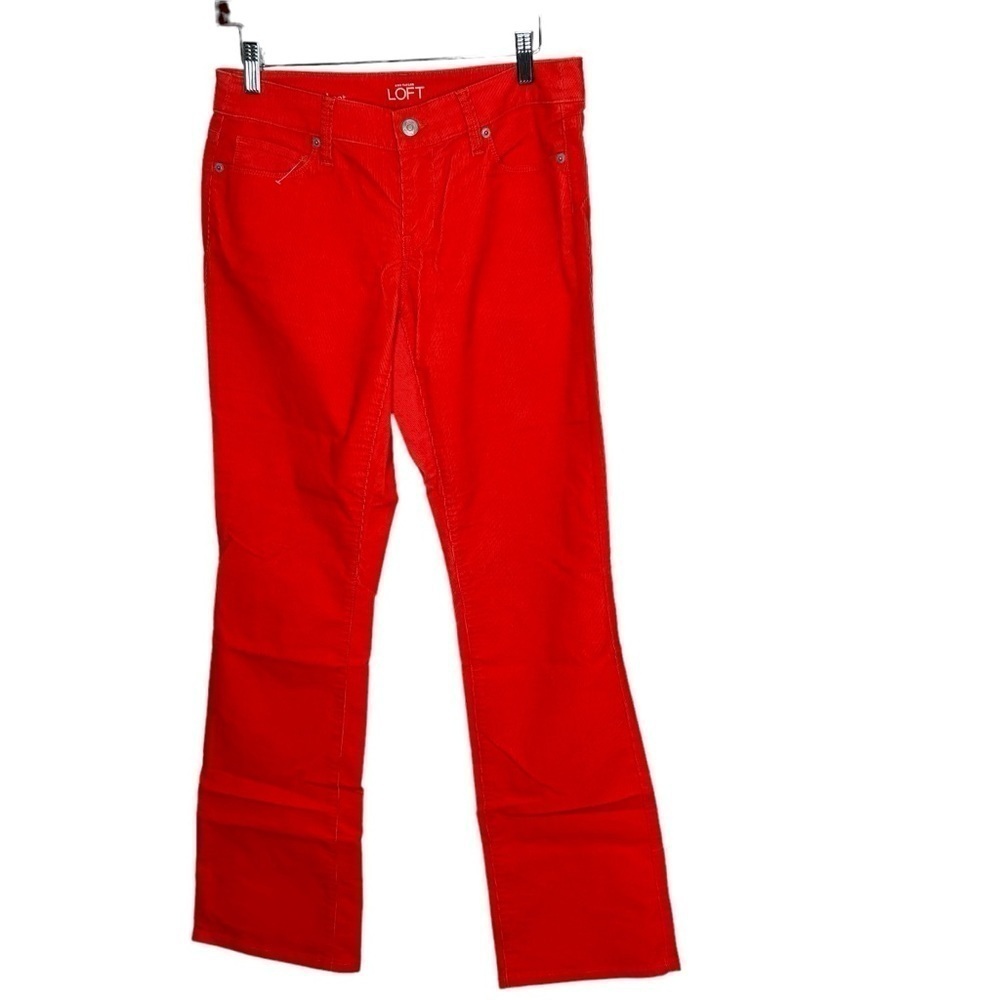 Loft Ann Taylor Women’s Curvy Boot Cordoruy Pants Size 4 Orange